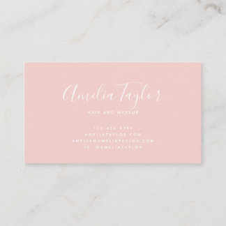Modern blush rose petal business cards