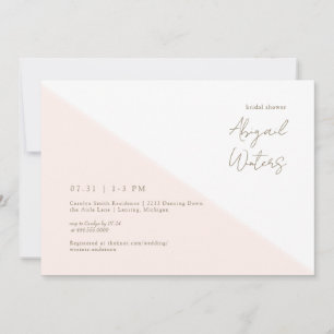 Modern Blush Simplicity Bridal Shower Invitation
