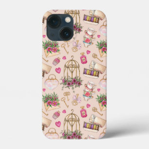 Modern Blush Tea Party iPhone 13 Mini Case