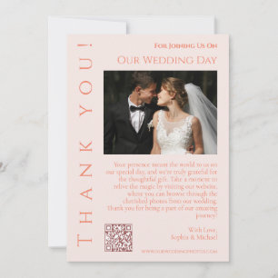 Modern Blush-Wedding Photo-Thank You- Invitation