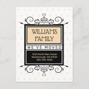 Modern Blush We've Moved Family Sign Moving Announcement Postcard