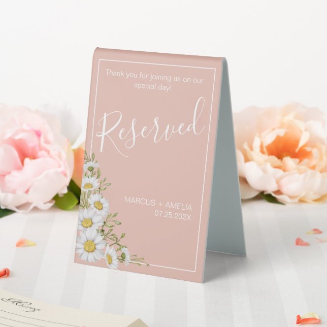 Modern Blush & White Daisies Wedding Reserved (In SItu (Wedding))