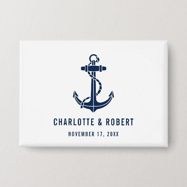Modern Boat Anchor Beach Wedding Favour (Front)