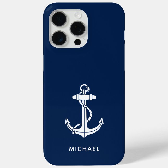 Modern Boat Anchor Minimalist Custom Swag Case-Mate iPhone Case (Back)