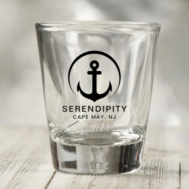 Modern Boat Anchor Nautical Shot Glass (Creator Uploaded)