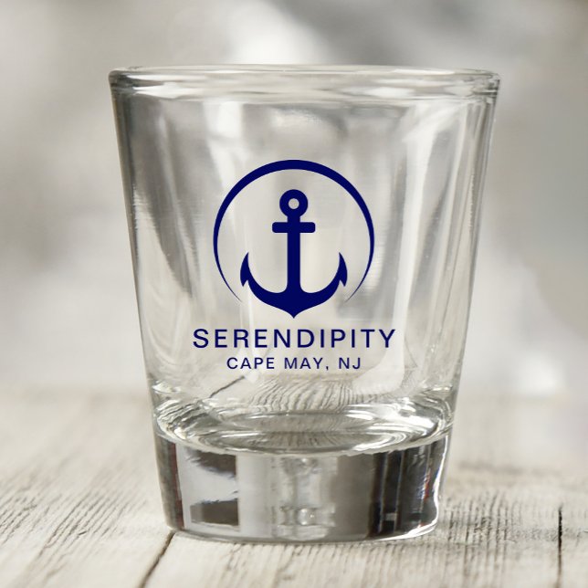 Modern Boat Anchor Nautical Shot Glass (Creator Uploaded)