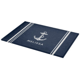 Modern Boat Anchor Personalised Cutting Board