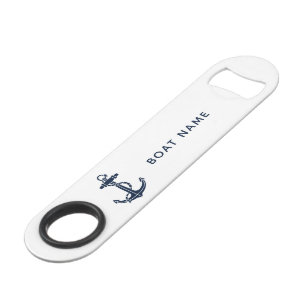 Modern Boat Navy Blue Anchor Nautical Name Custom