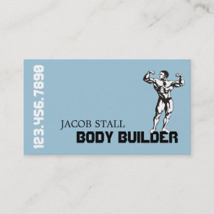 Modern Body Builder Personal Trainer Fitness Business Card