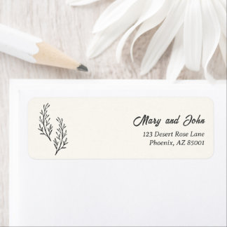 Modern Bohemian Desert Romance Address Return Address Label