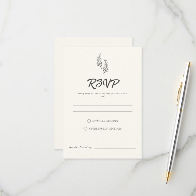 Modern Bohemian Desert Romance | RSVP Card (Front/Back In Situ)
