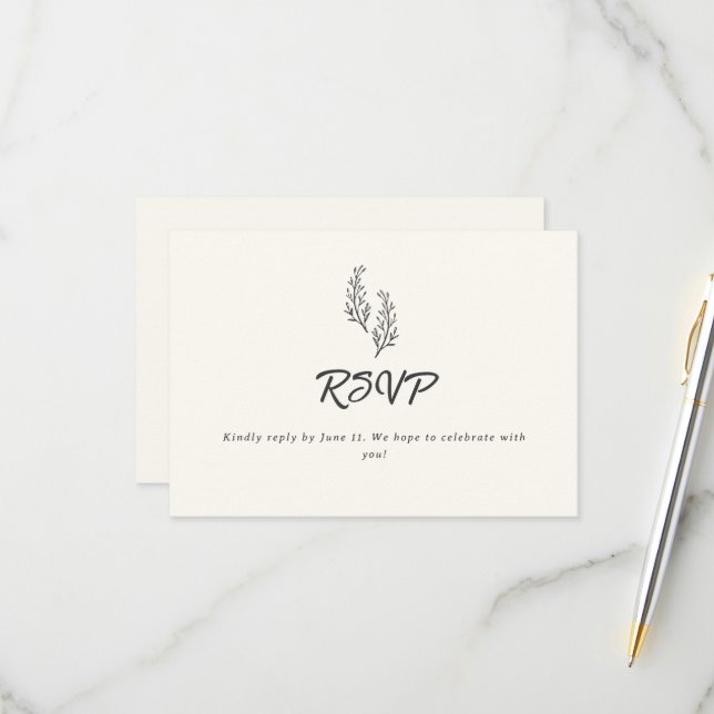 Modern Bohemian Desert Romance | RSVP Card (Front/Back In Situ)