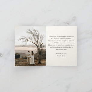 Modern Bohemian Desert Romance   Thank you Card
