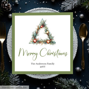 Modern Bohemian Earthy Neutral Christmas Napkins