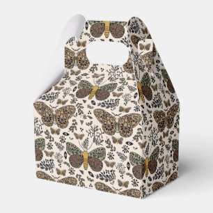 Modern Bohemian Moth Wildflowers Abstract Pattern Favour Box