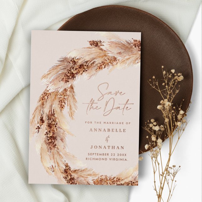 Modern bohemian natural pampas grass wedding (Creator Uploaded)