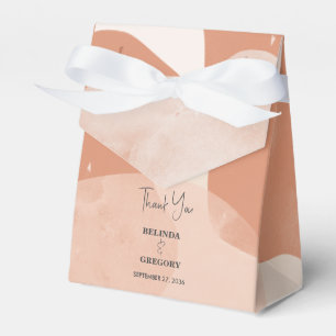 Modern Bohemian Terracotta Abstract Wedding  Favour Box