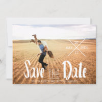Modern Bohemian Typography | Photo Save The Date