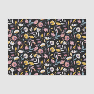 Modern bohemian watercolor floral pattern1 tissue paper