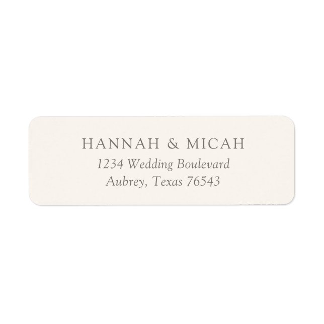 Modern Bohemian Wedding Return Address Label (Front)