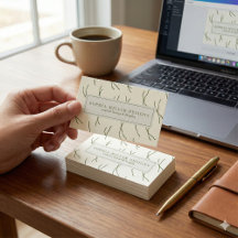 Modern Boho Abstract Lines Designer | Cream White