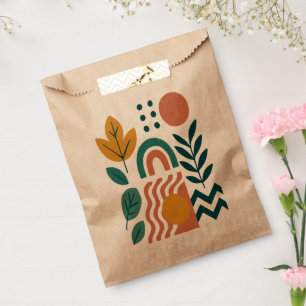 Modern Boho Abstract Nature Wall Art Favour Bag