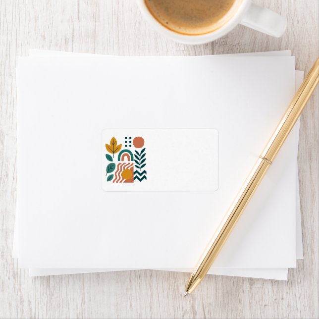 Modern Boho Abstract Nature Wall Art Label (Insitu)