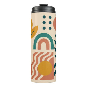 Modern Boho Abstract Nature Wall Art Thermal Tumbler