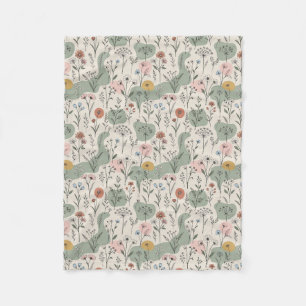 Modern Boho Abstract Wildflower Blanket