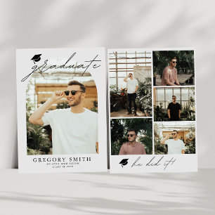 Modern Boho Arch 6 Photos Graduation Announcement