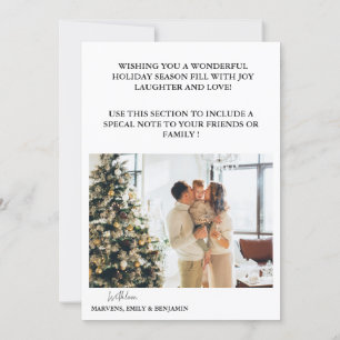 Modern Boho arch Christmas family photo joyful  Invitation