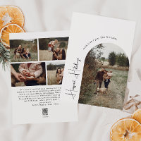 Modern Boho Arch Happiest Holidays Five Photo