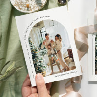 Modern Boho Arch Photo Christmas