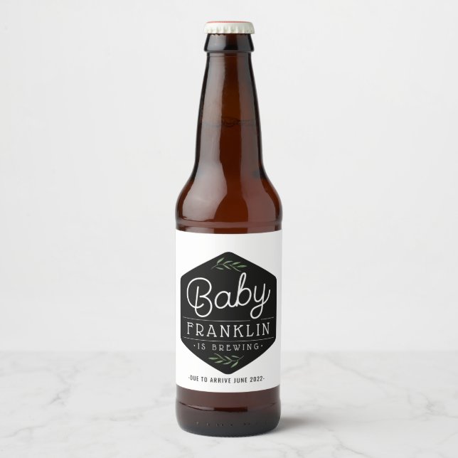 Modern Boho Baby Brewing Beer Labels (Front)