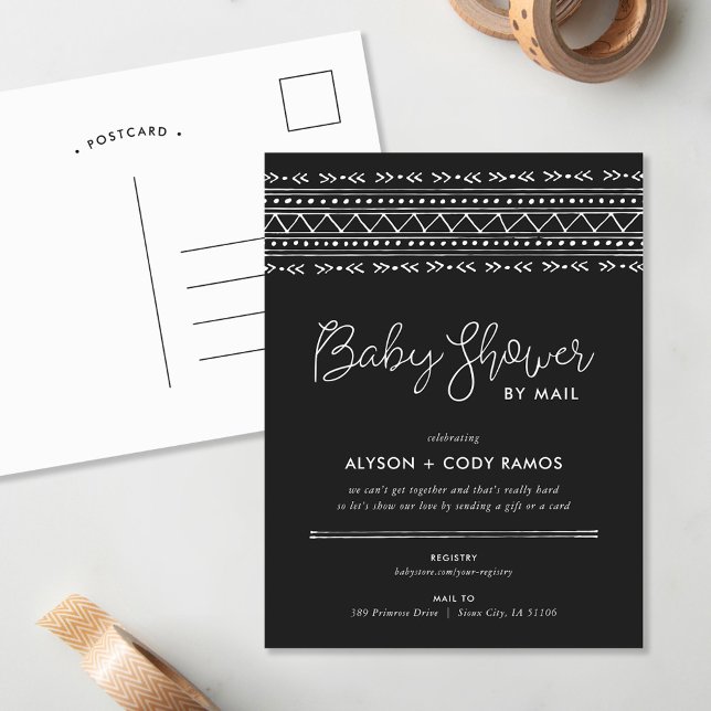 Modern Boho Baby Shower by Mail Invitation (Creator Uploaded)