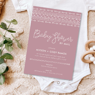 Modern Boho Baby Shower by Mail Invitation
