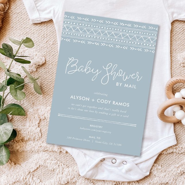 Modern Boho Baby Shower by Mail Invitation (Creator Uploaded)