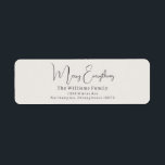 Modern Boho Beige Merry Everything Return Address Return Address Label<br><div class="desc">Celebrate the holiday season with this modern boho beige merry everything return address label. The unique and editable script gives the design a chic yet elegant touch. Its simple black and beige design embodies a classic and whimsical feel, perfect for the winter season. The minimal bohemian festive designer font adds...</div>