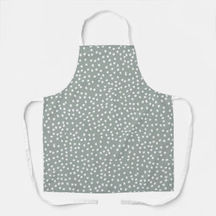 Modern Boho blue Polka Dot Apron