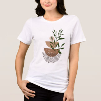 Modern Boho Botanical Graphic T-Shir Tri-Blend Shirt