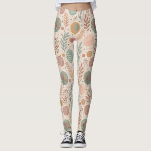 Modern Boho Botanical Minimalist & Geometric Leggings
