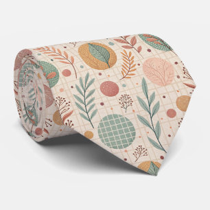 Modern Boho Botanical Minimalist & Geometric Tie