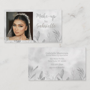 Modern Boho Botanical Photo Script  Business Card