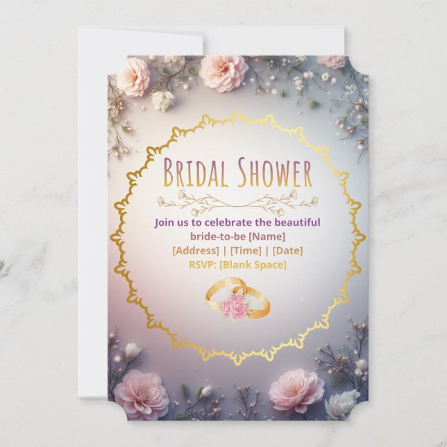 Modern Boho Bridal Shower Invitation – Terracotta  (Front)
