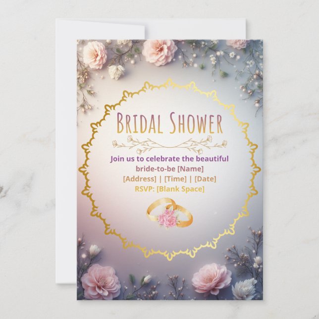 Modern Boho Bridal Shower Invitation – Terracotta  (Front)
