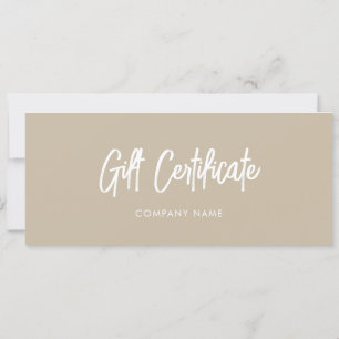 Modern Boho Business Logo Gift Certificate Voucher