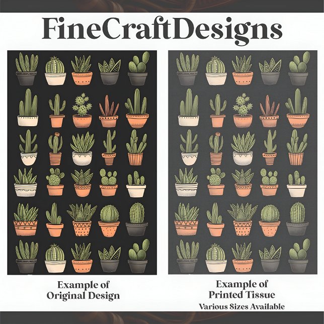 Modern Boho Cactus Collection C9 Decoupage Tissue Paper (Creator Uploaded)