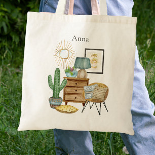 Modern Boho Cactus  Tote Bag