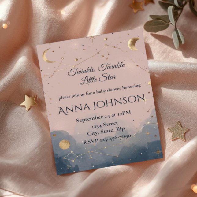 Modern Boho Celestial Baby Shower Invitation (Creator Uploaded)