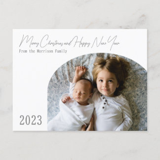 Modern Boho Chic Arch Holiday Christmas Card 